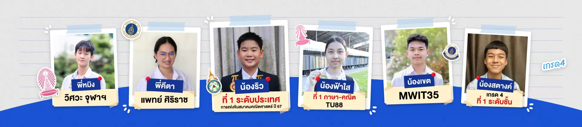 รวมผลงานเด็ก WE สอบติด